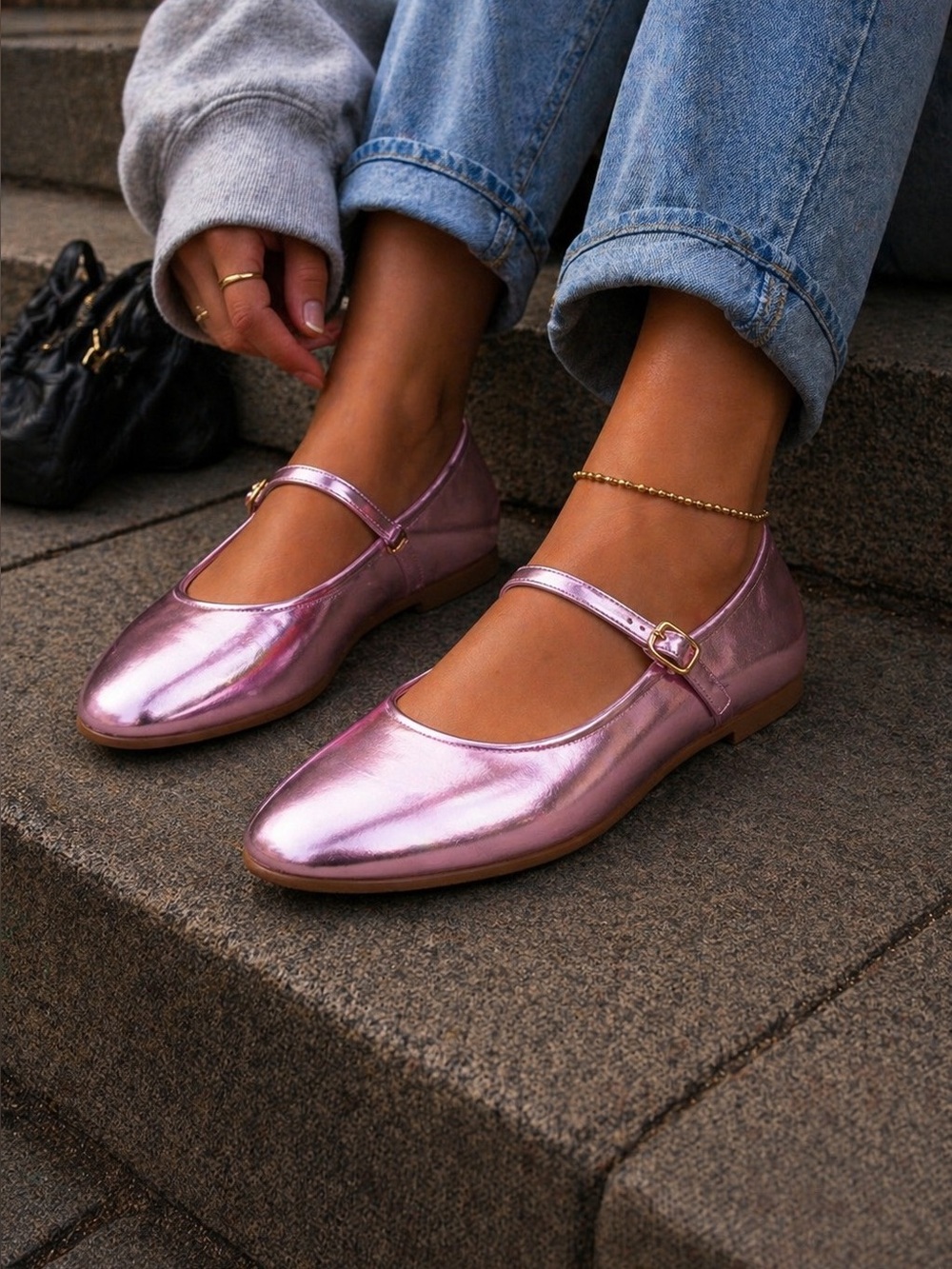 Lace Mary Jane Ballet Flats | Vintage-Inspired Buckle Strap Dress Shoes